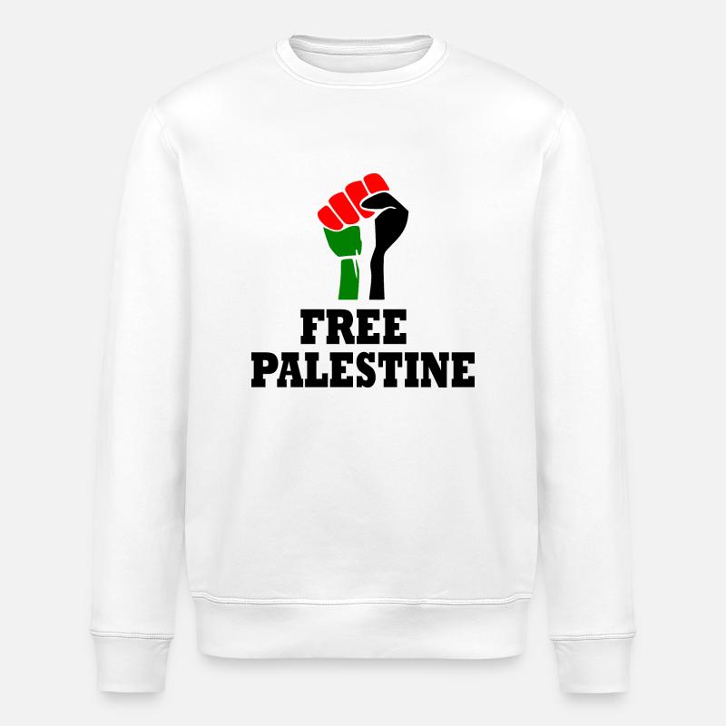 Free palestine - Stanley/Stella Unisex Bio-Sweatshirt ROLLER - Weiß