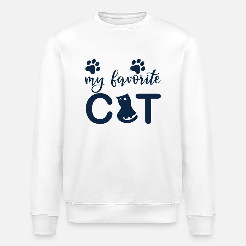 cat favorite - Stanley/Stella Unisex Bio-Sweatshirt ROLLER - Weiß