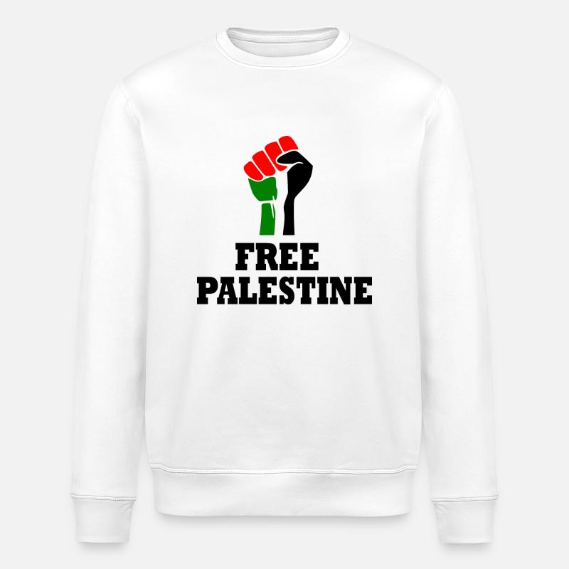 Free palestine - Stanley/Stella Unisex Bio-Sweatshirt ROLLER - Weiß
