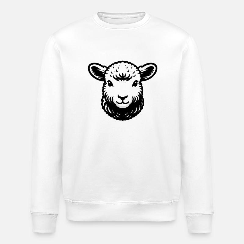 Schaf Lamm - Stanley/Stella Unisex Bio-Sweatshirt ROLLER - Weiß