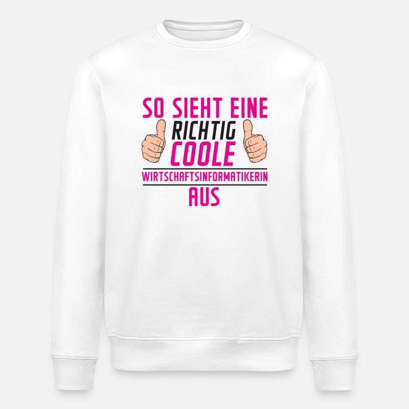 Wirtschaftsinformatikerin | Wirtschaft Informatik - Stanley/Stella Unisex Bio-Sweatshirt ROLLER - Weiß