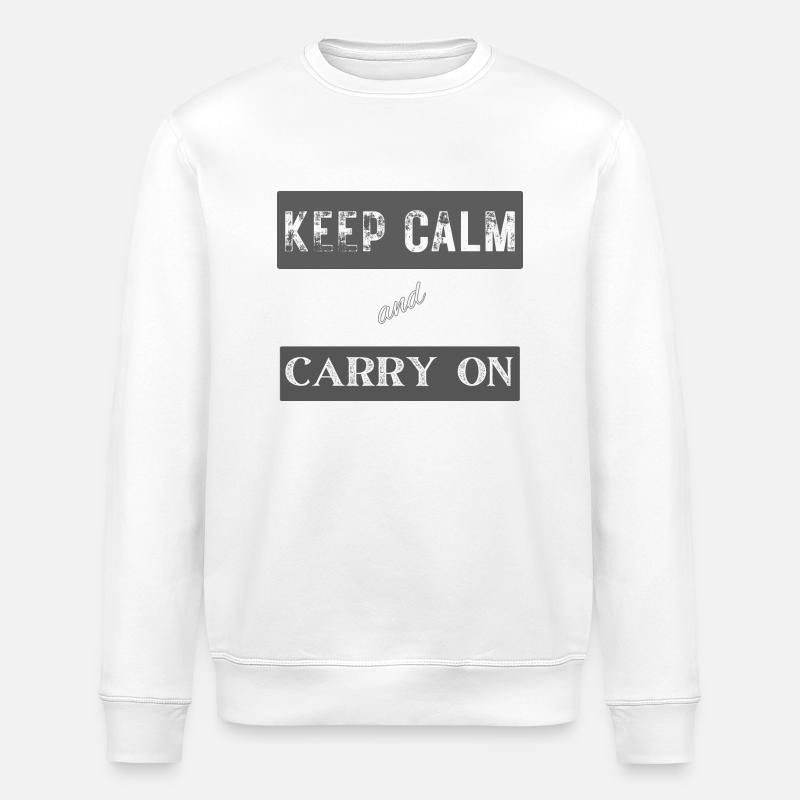 Restez calme et continuez - Sweat bio ROLLER Stanley/Stella Unisexe - blanc