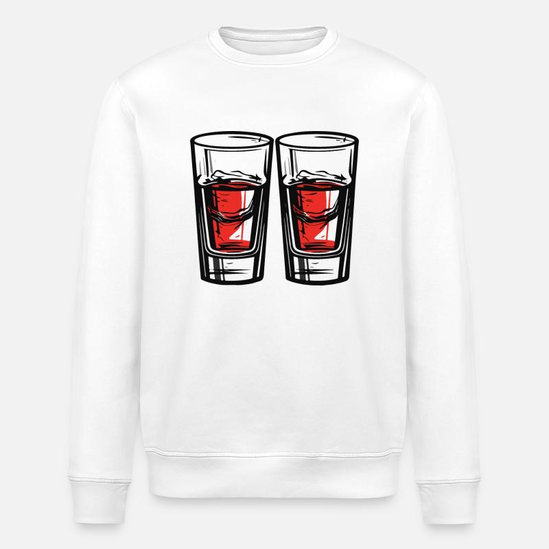 Verre à tequila - Sweat bio ROLLER Stanley/Stella Unisexe - blanc