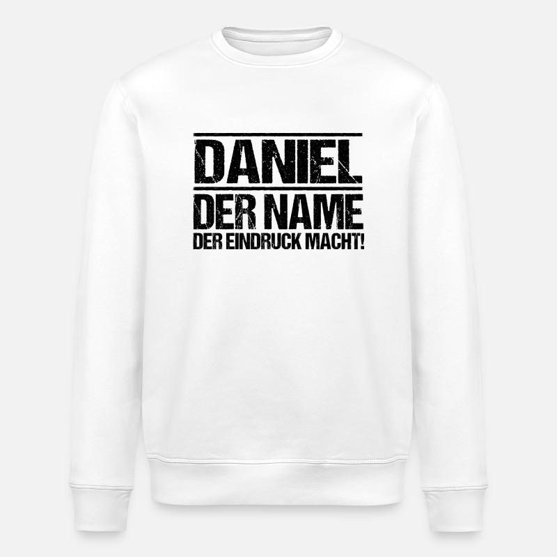 Prénom Daniel - Sweat bio ROLLER Stanley/Stella Unisexe - blanc
