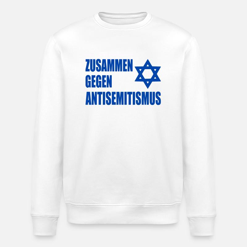 zusammen gegen antisemitismus - Stanley/Stella Unisex Bio-Sweatshirt ROLLER - Weiß