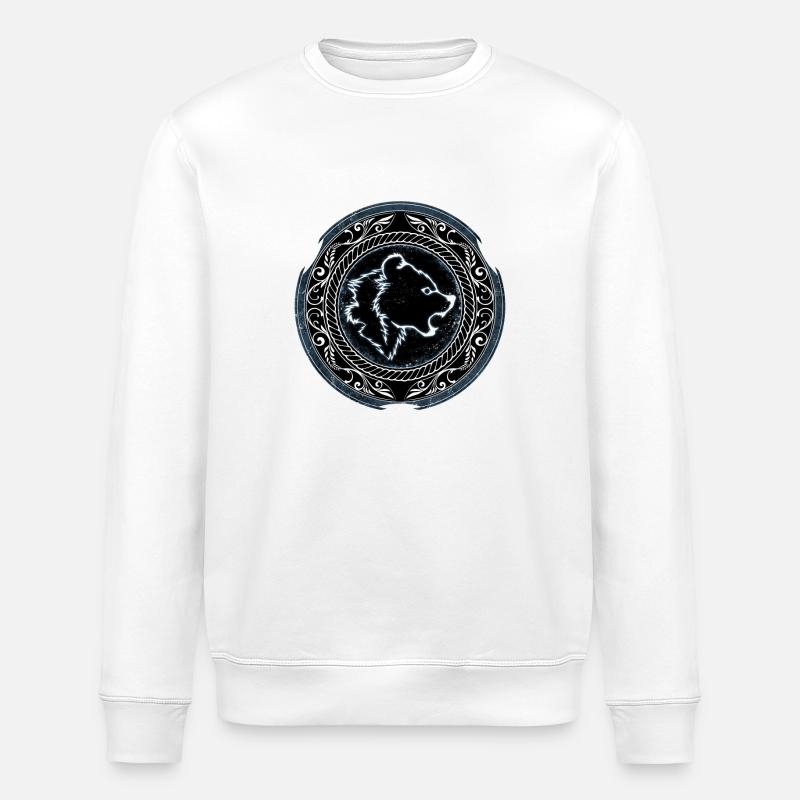 Ours Berserker Viking - Sweat bio ROLLER Stanley/Stella Unisexe - blanc