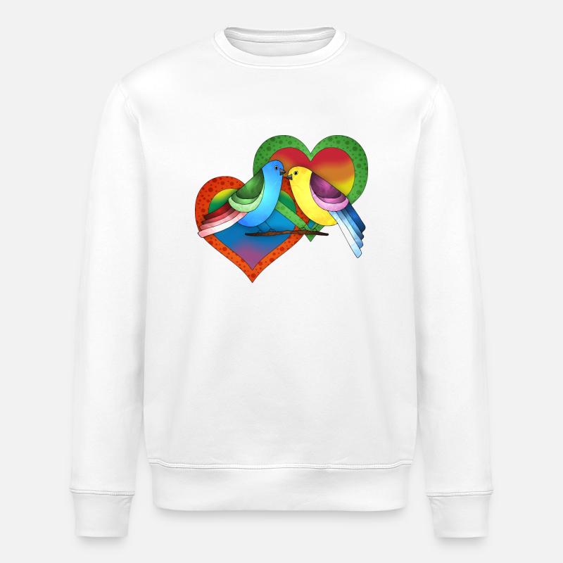 Bunte Vögel - Stanley/Stella Unisex Bio-Sweatshirt ROLLER - Weiß