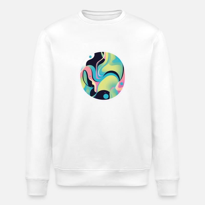 Vagues colorées : une mer de couleurs - Sweat bio ROLLER Stanley/Stella Unisexe - blanc