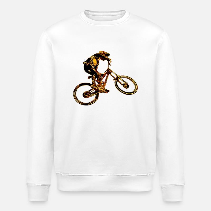 Downhill-Mountainbiken - Stanley/Stella Unisex Bio-Sweatshirt ROLLER - Weiß
