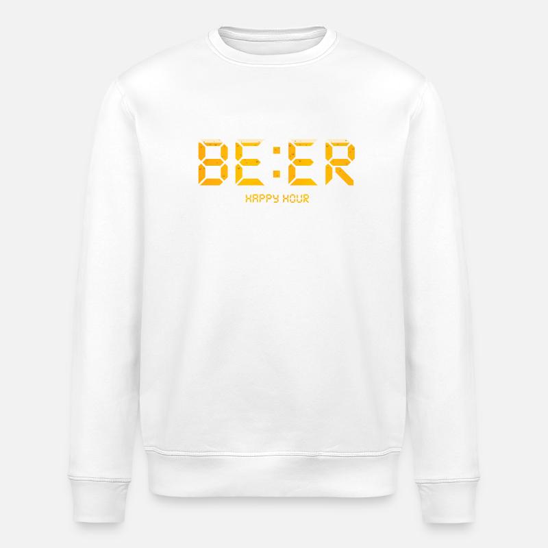 Bier Happy Hour - Stanley/Stella Unisex Bio-Sweatshirt ROLLER - Weiß