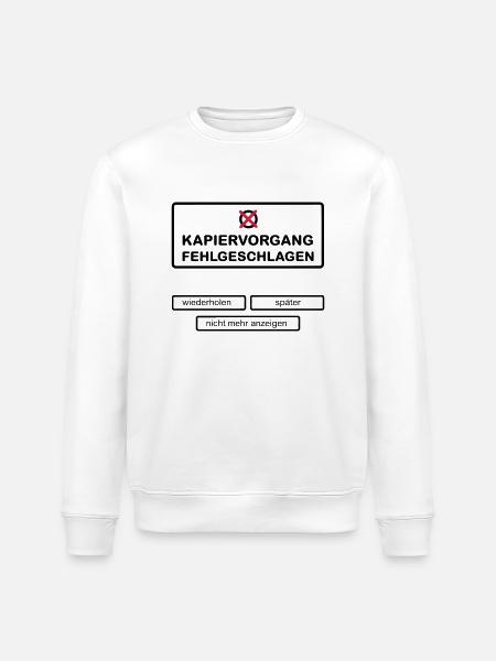 Kapiervorgang 2C - Stanley/Stella Unisex Bio-Sweatshirt ROLLER - Weiß