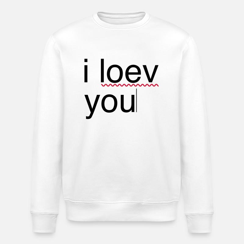 i love you error - Stanley/Stella ROLLER Unisex Organic Sweatshirt - white