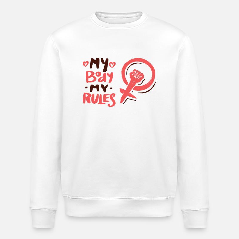 Fraunpower Emanzipation - Stanley/Stella Unisex Bio-Sweatshirt ROLLER - Weiß