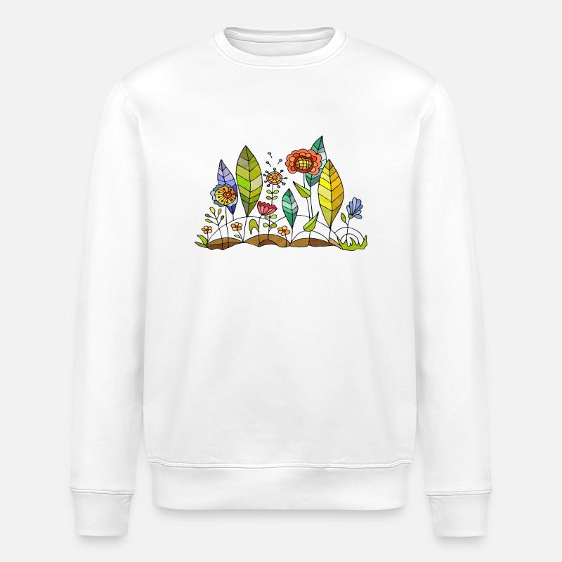 Fleur - Sweat bio ROLLER Stanley/Stella Unisexe - blanc