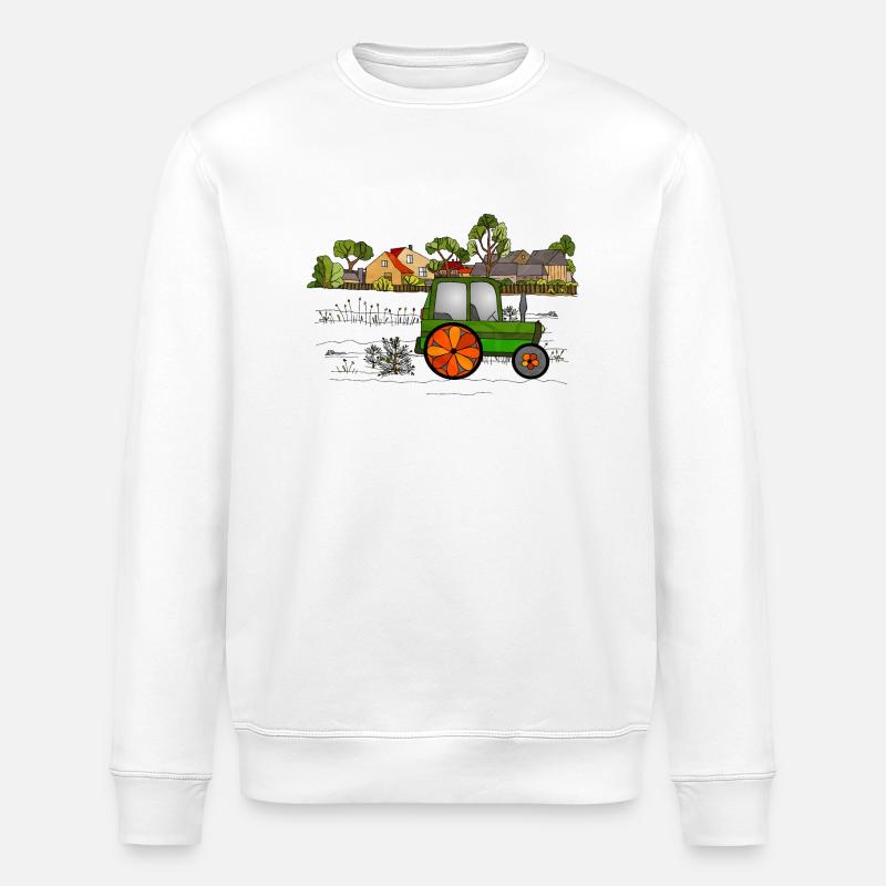 Tractor - Stanley/Stella ROLLER Unisex Organic Sweatshirt - white