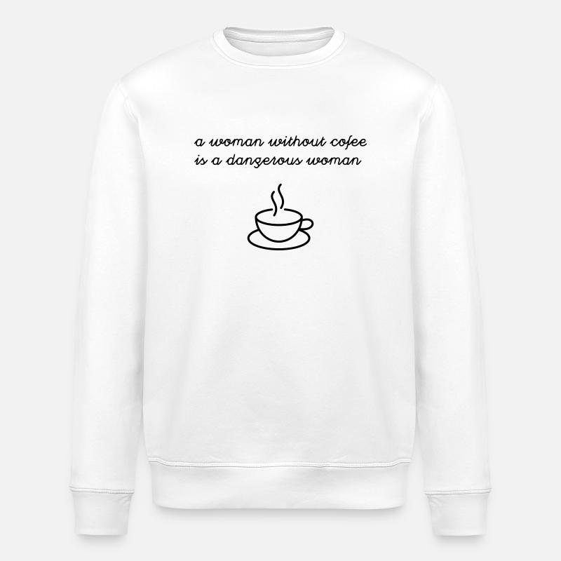 Femme sans café - Sweat bio ROLLER Stanley/Stella Unisexe - blanc