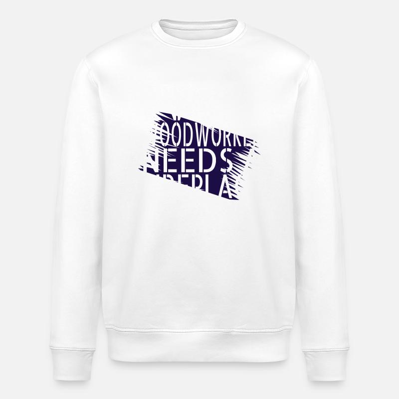 quote chainsaw carpenter - Stanley/Stella Unisex Bio-Sweatshirt ROLLER - Weiß
