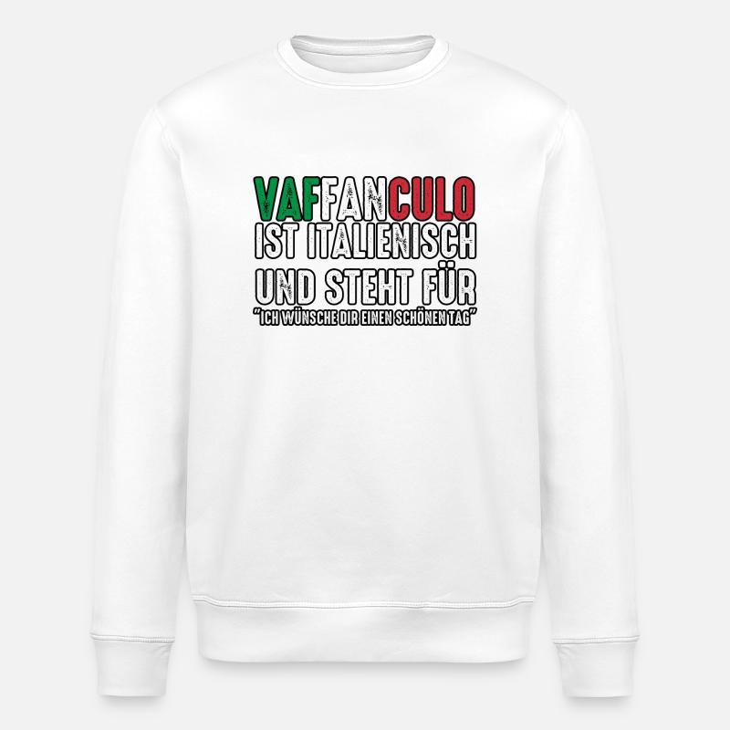 Italie Vaffanculo italien - Sweat bio ROLLER Stanley/Stella Unisexe - blanc