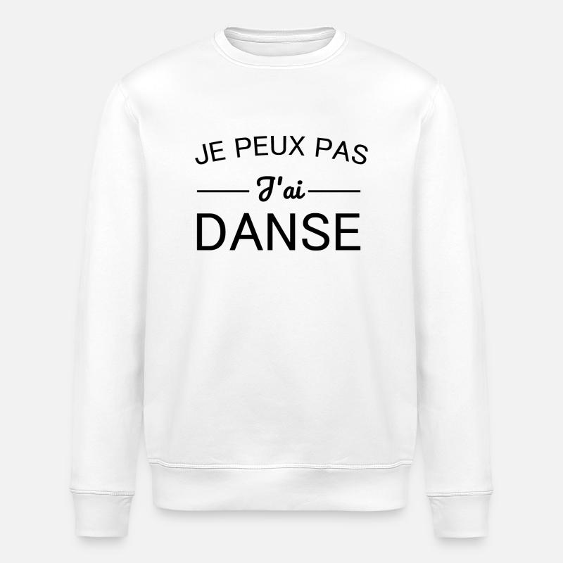 I can't I danced - Stanley/Stella ROLLER Unisex Organic Sweatshirt - white
