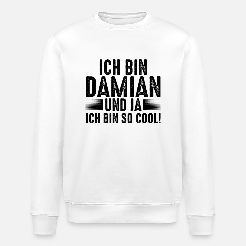 Vorname Damian - Stanley/Stella Unisex Bio-Sweatshirt ROLLER - Weiß