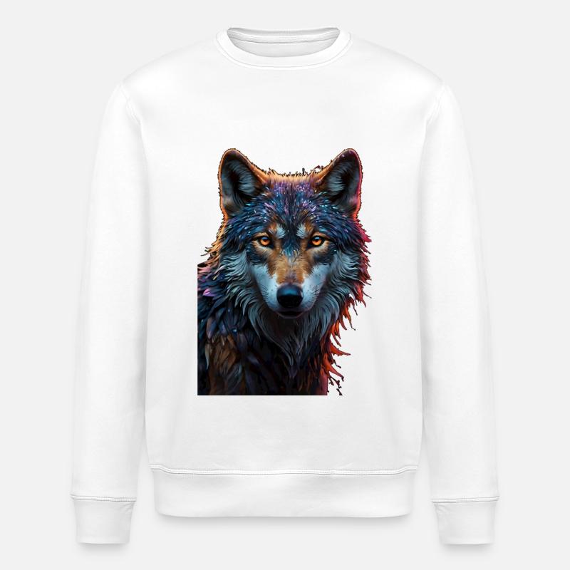 Wolf - Stanley/Stella Unisex Bio-Sweatshirt ROLLER - Weiß