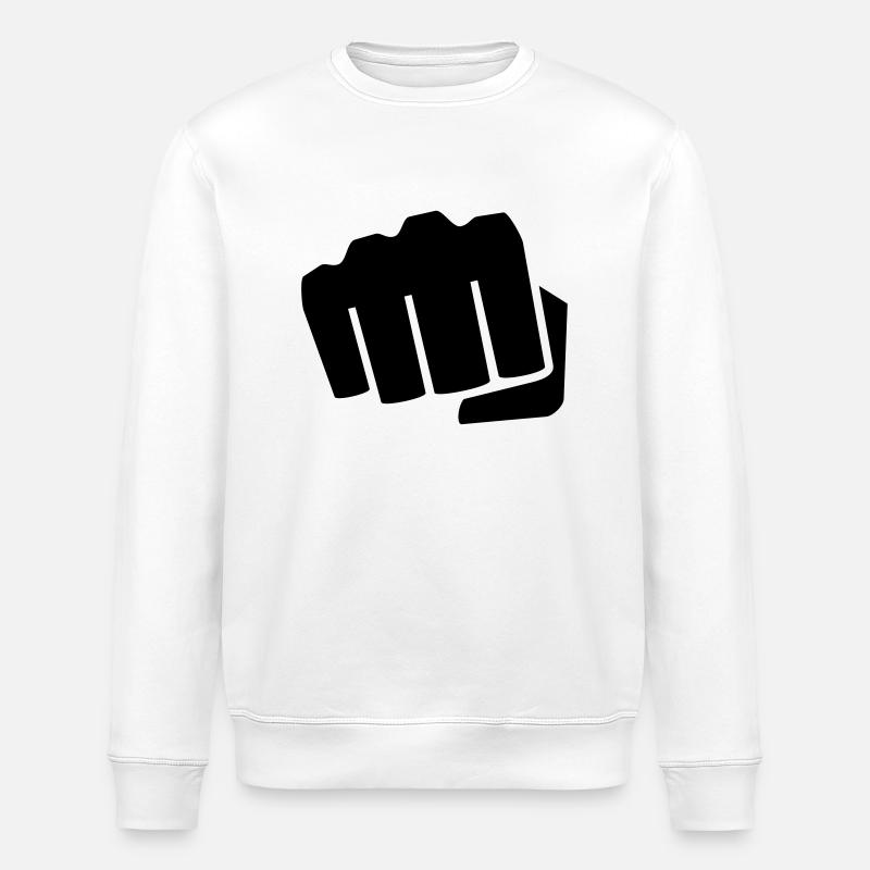 fist - Stanley/Stella ROLLER Unisex Organic Sweatshirt - white