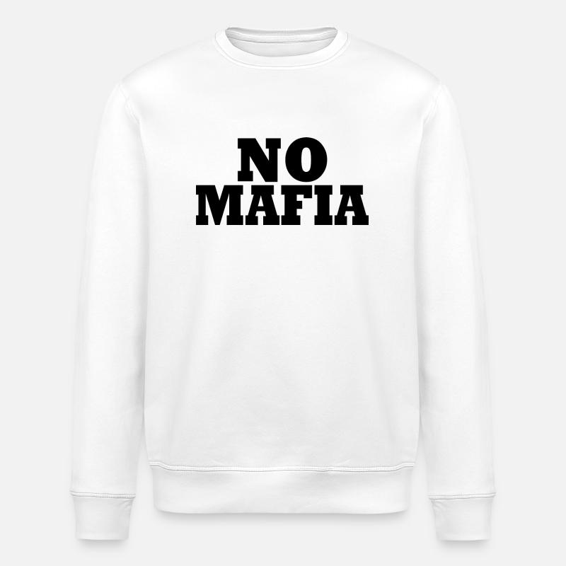 No mafia - Stanley/Stella ROLLER Unisex Organic Sweatshirt - white