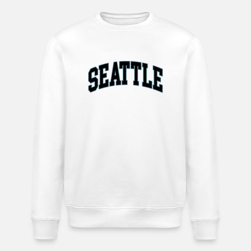 Seattle - Stanley/Stella ROLLER Unisex Organic Sweatshirt - white