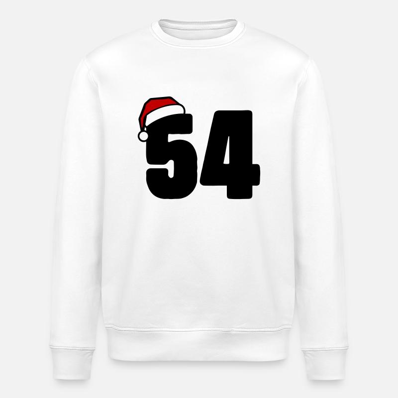 54 Numéro Noël - Sweat bio ROLLER Stanley/Stella Unisexe - blanc