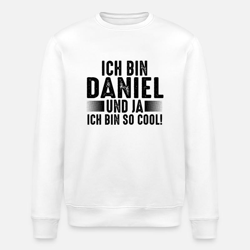 Prénom Daniel - Sweat bio ROLLER Stanley/Stella Unisexe - blanc