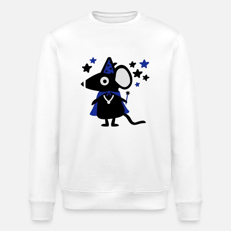 Souris Magicien - Magie rat - Sweat bio ROLLER Stanley/Stella Unisexe - blanc