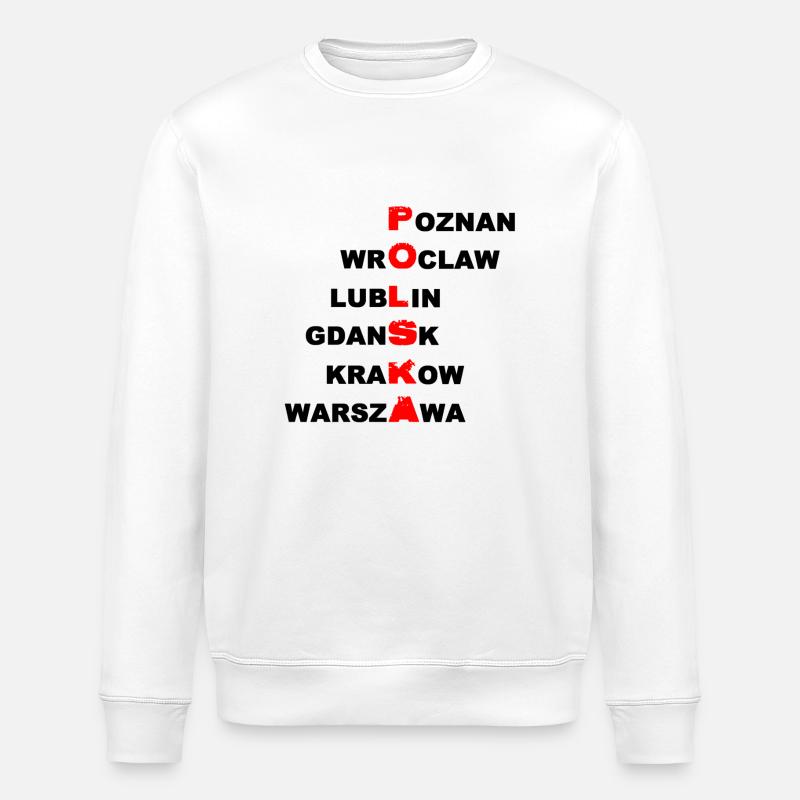 Polen - Polska - Stanley/Stella Unisex Bio-Sweatshirt ROLLER - Weiß