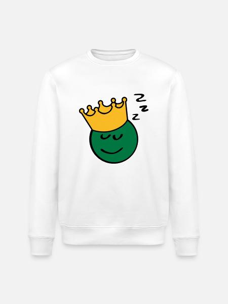 Peas king sleep - Stanley/Stella ROLLER Unisex Organic Sweatshirt - white