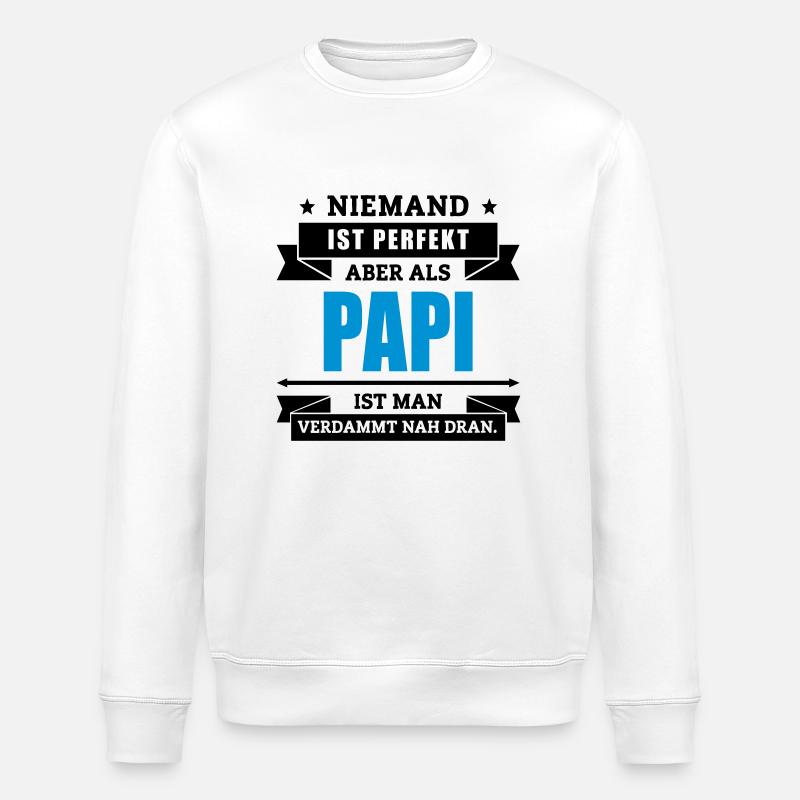 Funshirt Papi - Stanley/Stella Unisex Bio-Sweatshirt ROLLER - Weiß