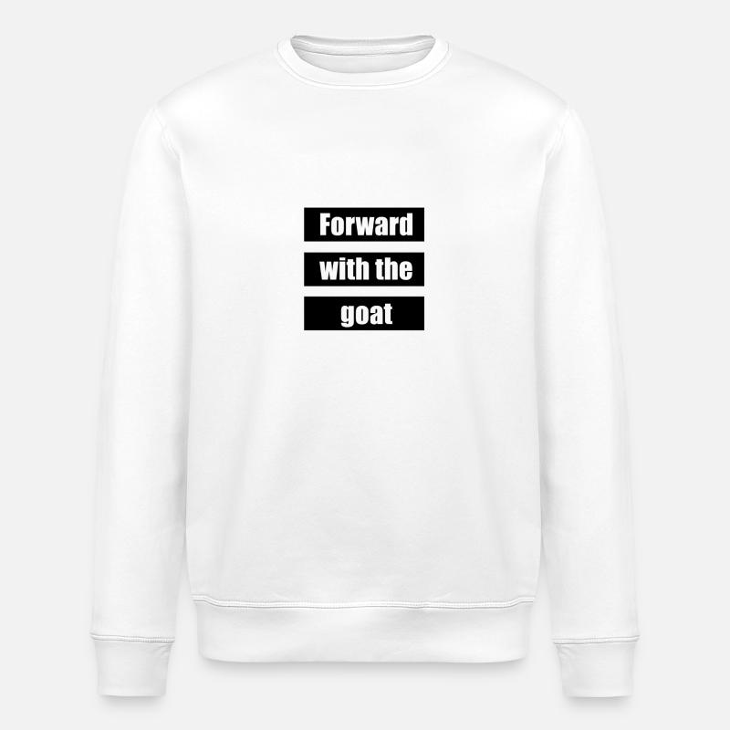 Forward with the goat - Stanley/Stella ROLLER Unisex Organic Sweatshirt - white