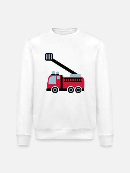 Fire engine - Stanley/Stella ROLLER Unisex Organic Sweatshirt - white