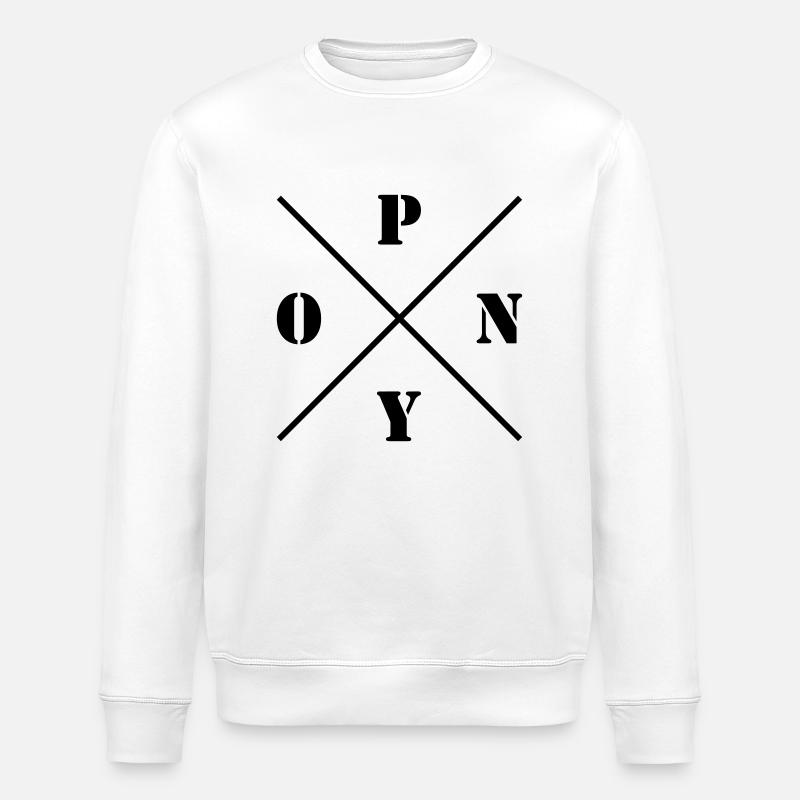 Pony Logo - Sweat bio ROLLER Stanley/Stella Unisexe - blanc