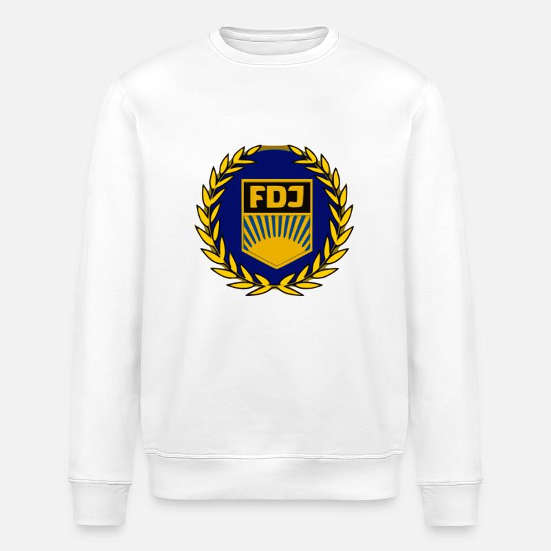 FDJ Emblem - Stanley/Stella Unisex Bio-Sweatshirt ROLLER - Weiß