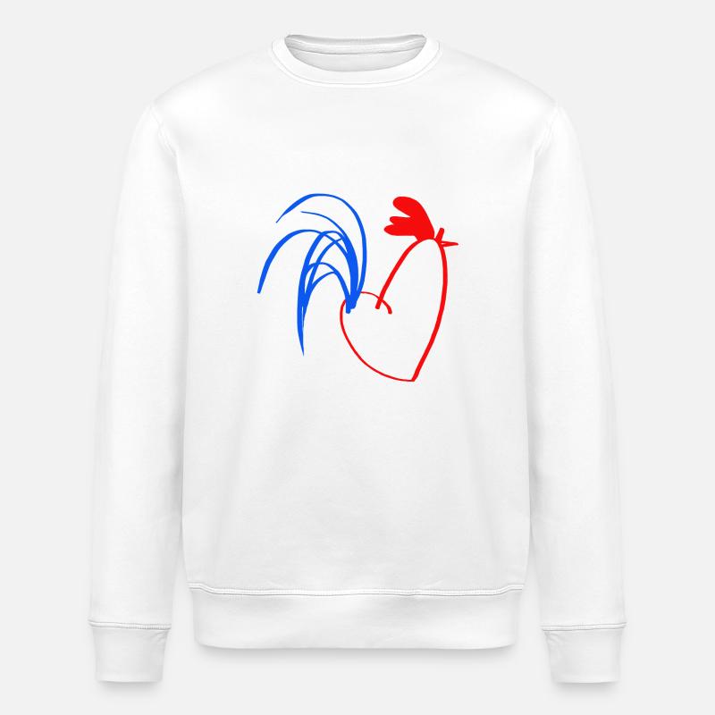 coq bleu blanc rouge - Sweat bio ROLLER Stanley/Stella Unisexe - blanc