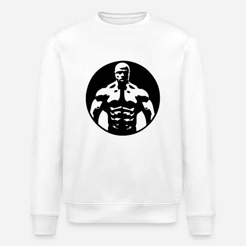 Bodybuilding Squad Logo - Stanley/Stella Unisex Bio-Sweatshirt ROLLER - Weiß