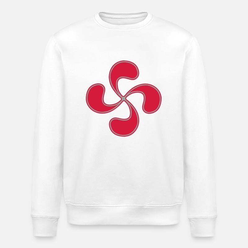 Baskische Quer 3 - Stanley/Stella Unisex Bio-Sweatshirt ROLLER - Weiß