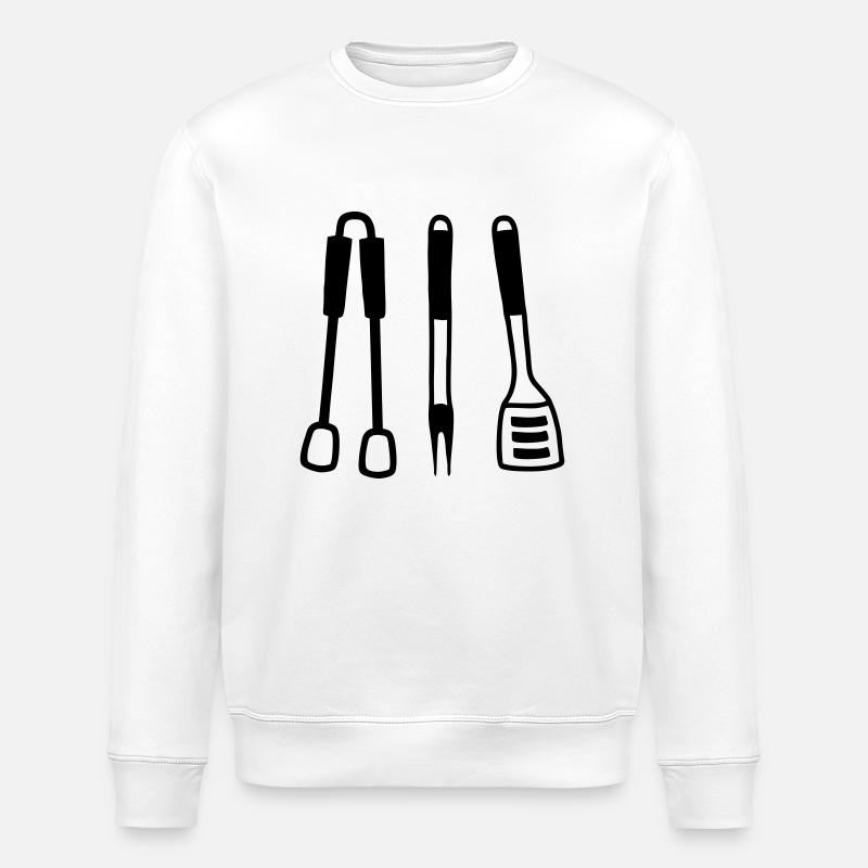 Grillbesteck - Stanley/Stella Unisex Bio-Sweatshirt ROLLER - Weiß