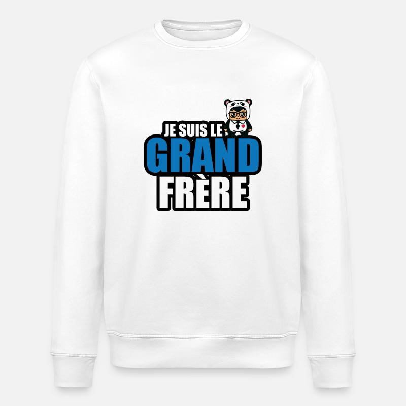 je suis le grand frère - Sweat bio ROLLER Stanley/Stella Unisexe - blanc