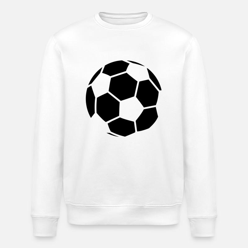 Soccer Pattern - Stanley/Stella ROLLER Unisex Organic Sweatshirt - white