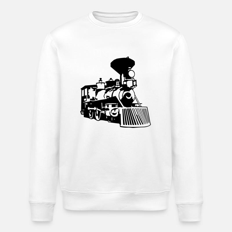 Dampflokomotive - Stanley/Stella Unisex Bio-Sweatshirt ROLLER - Weiß