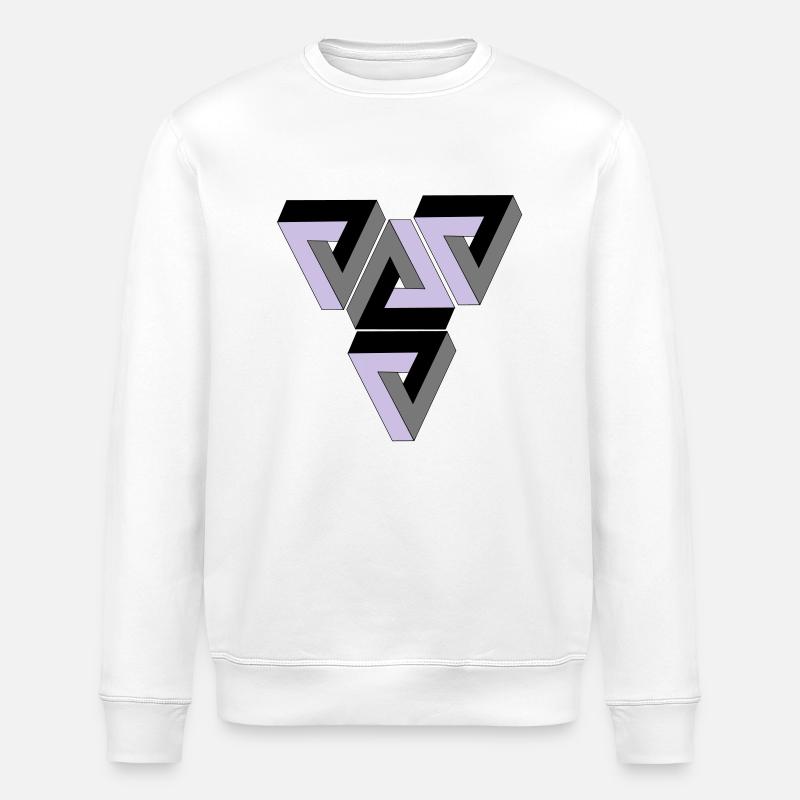 Penrose Triangle - Sweat bio ROLLER Stanley/Stella Unisexe - blanc