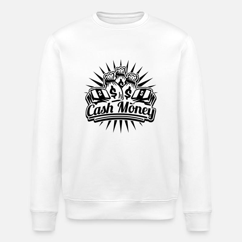 cash_money_pi1 - Stanley/Stella Unisex Bio-Sweatshirt ROLLER - Weiß