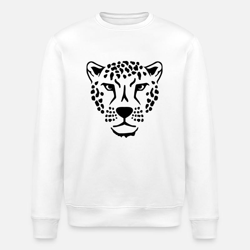 Leopard - Stanley/Stella ROLLER Unisex Organic Sweatshirt - white