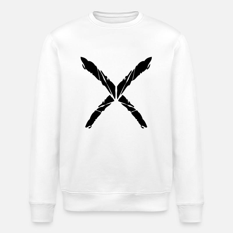 Lettre X Croix - Sweat bio ROLLER Stanley/Stella Unisexe - blanc