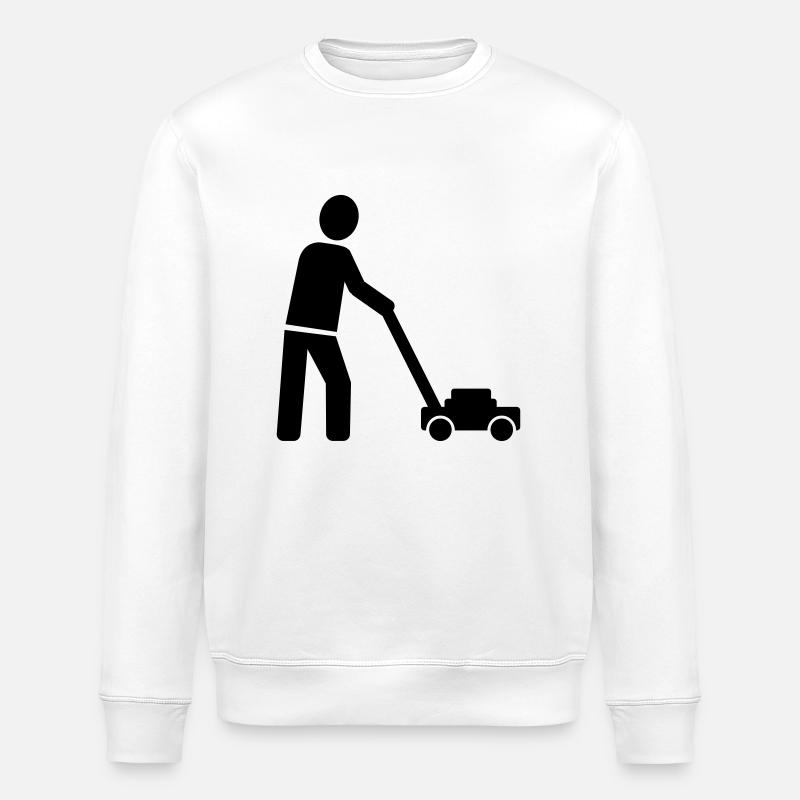 Lawn mower - Stanley/Stella ROLLER Unisex Organic Sweatshirt - white